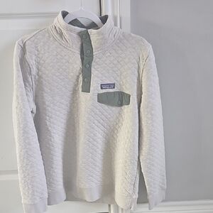 Patagonia Gray and Blue Quilted Pullover